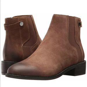 Franco Sarto Brandy Leather Boots Mushroom 10 WIDE